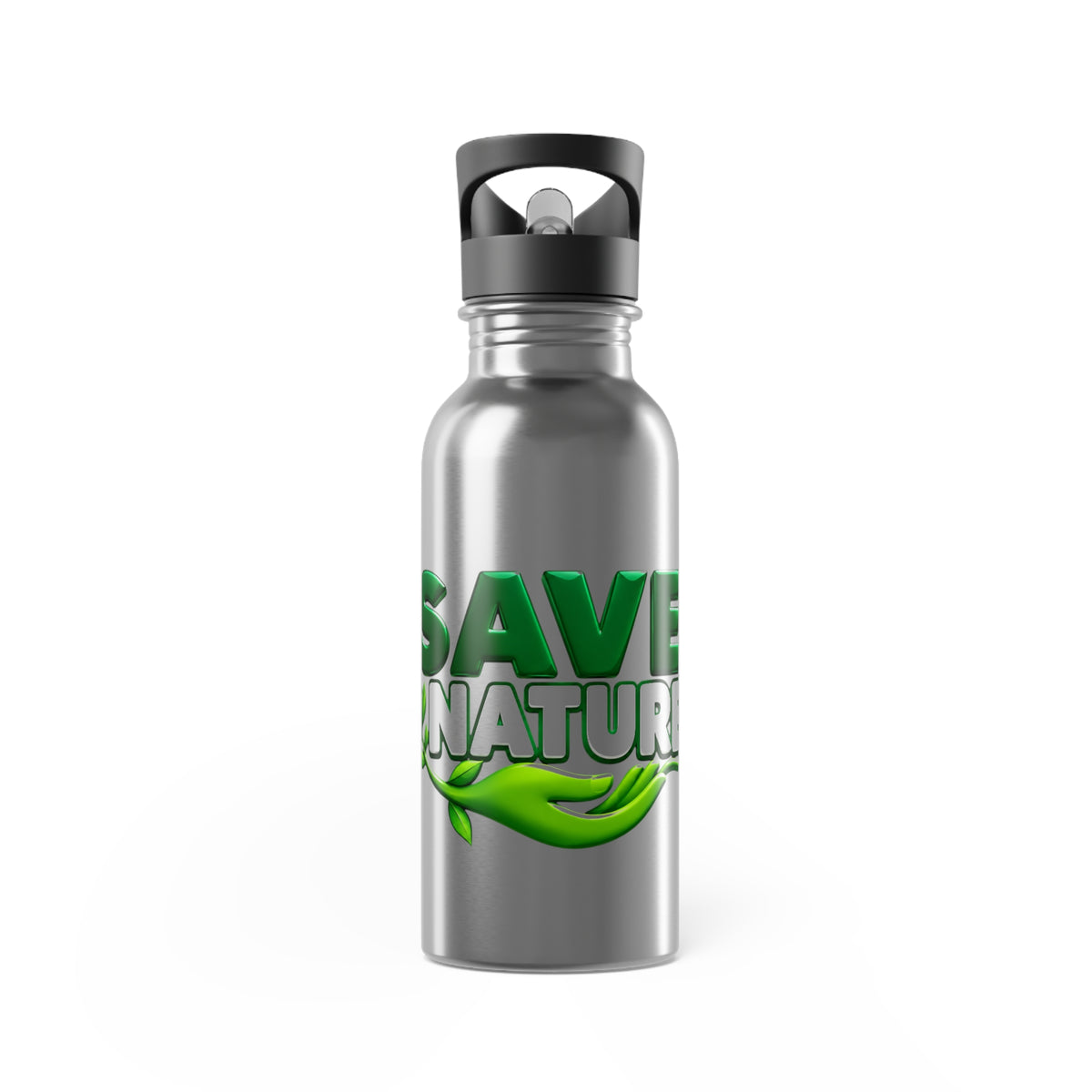 Save Nature 20oz Stainless Steel Water Bottle with Straw — Eco-Friendly Reusable Bottle