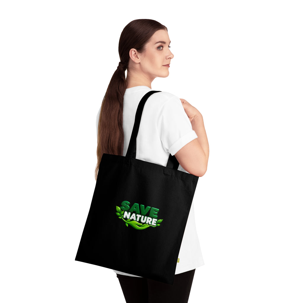 Save Nature Organic Cotton Tote Bag — Eco-Friendly Reusable Shopper