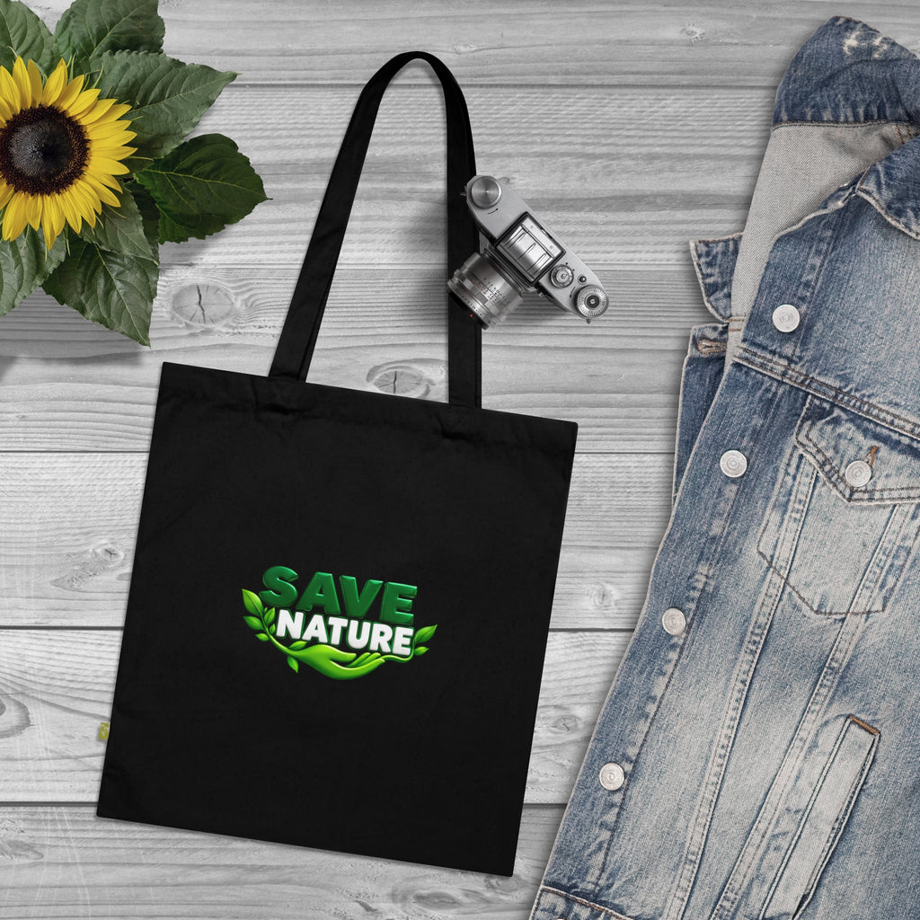 Save Nature Organic Cotton Tote Bag — Eco-Friendly Reusable Shopper