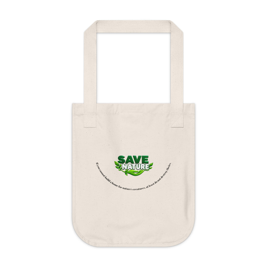 Save Nature Organic Canvas Tote — Eco-Friendly Grocery & Reusable Market Bag
