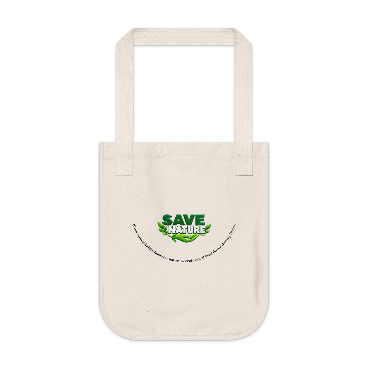 Save Nature Organic Canvas Tote — Eco-Friendly Grocery & Reusable Market Bag